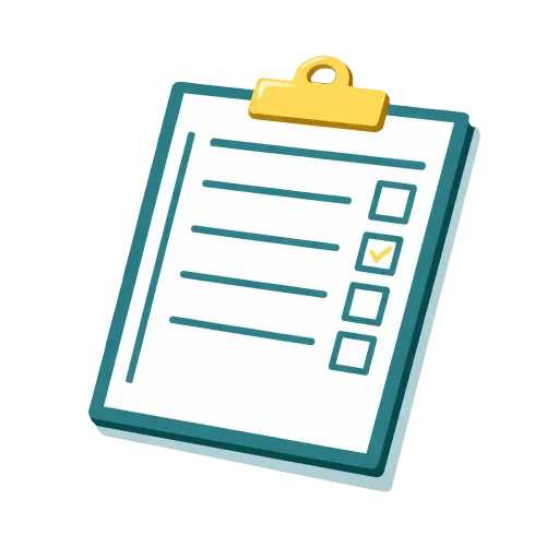 Clipboard with a psychometric measure